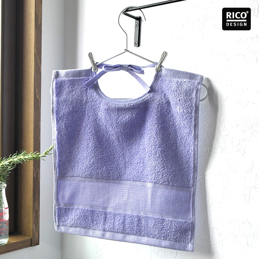 刺繍 RICO ベビービブ ライラック 30×34cm