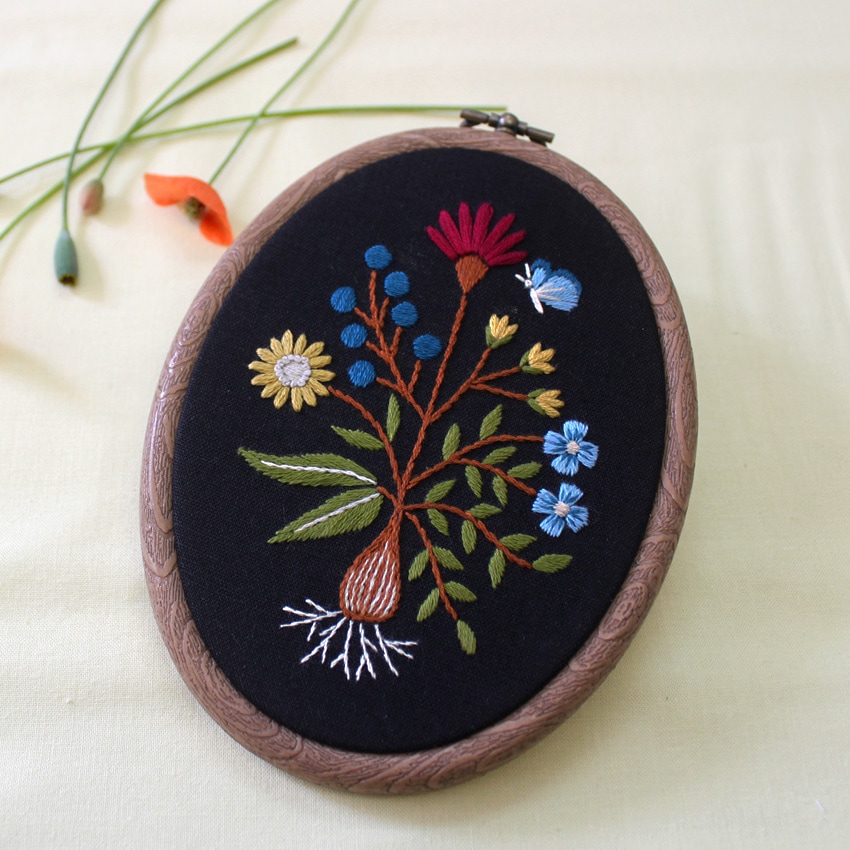 マカベアリスさんの植物刺繍キット 刺繍フレーム 不思議な花 PHC-101-2