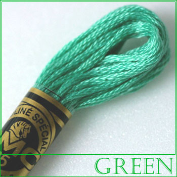 オールド Daiwa 刺繍パッチ 緑色 レア DMC 25番刺しゅう糸 993グリーン系 | DMC 糸番号 701～1000 | 手芸用品