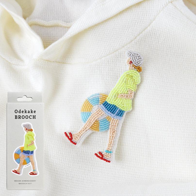 MIYUKI ビーズ刺しゅう ブローチキット Odekake BROOCH ビーチ HCA14//9 