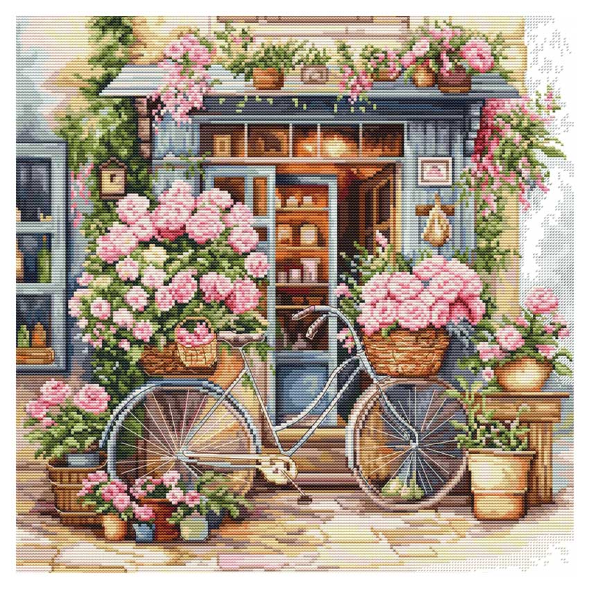 輸入刺しゅうキット Luca-S(ルーカス)FLOWERS SHOP BU5044 