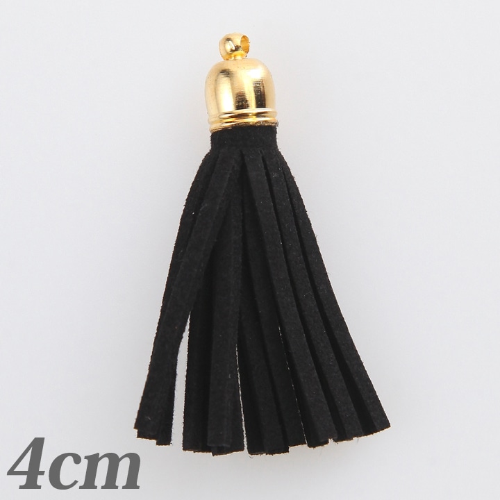 タッセル 中 4cm ブラック 1個入り