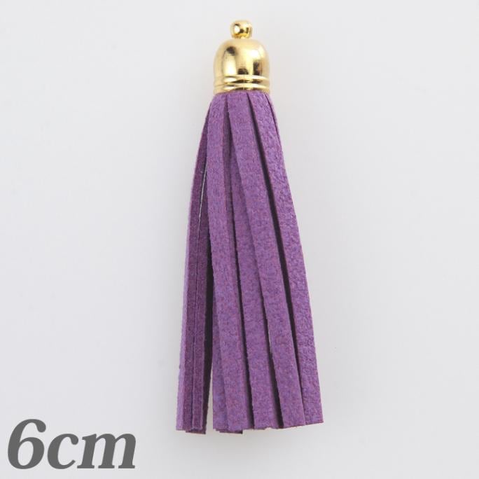 タッセル 大 6cm パープル 1個入り