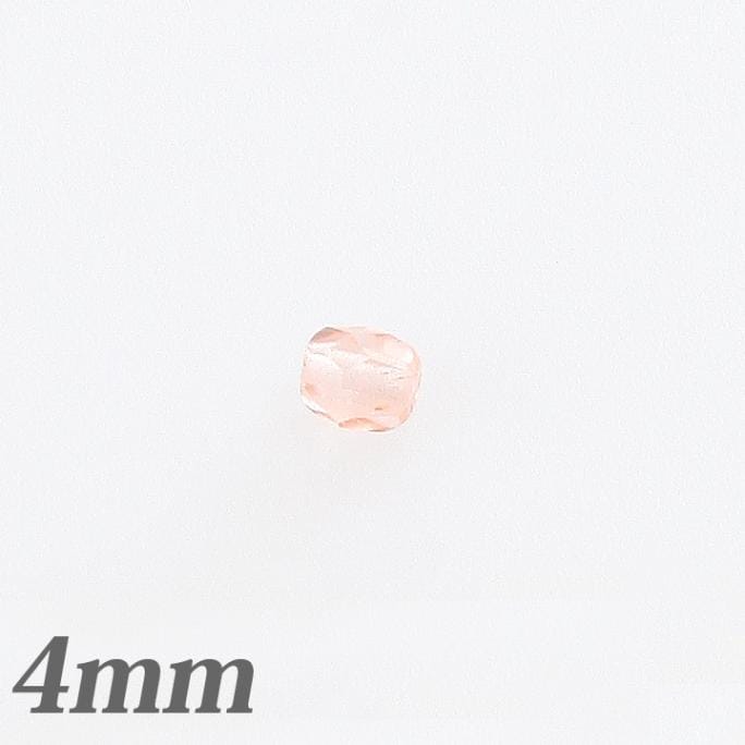 チェコガラスビーズ　ファイヤーポリッシュ4mmロサリン30粒入