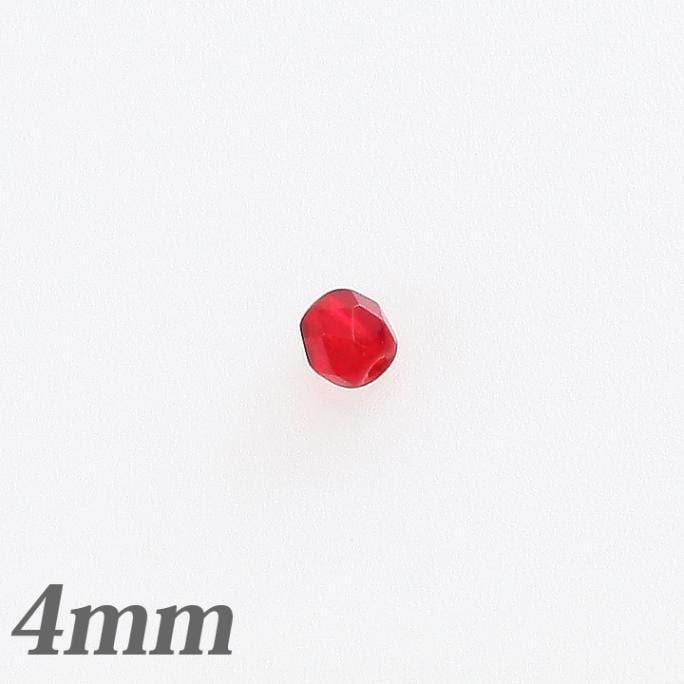 チェコガラスビーズ　ファイヤーポリッシュ4mmシャム30粒入