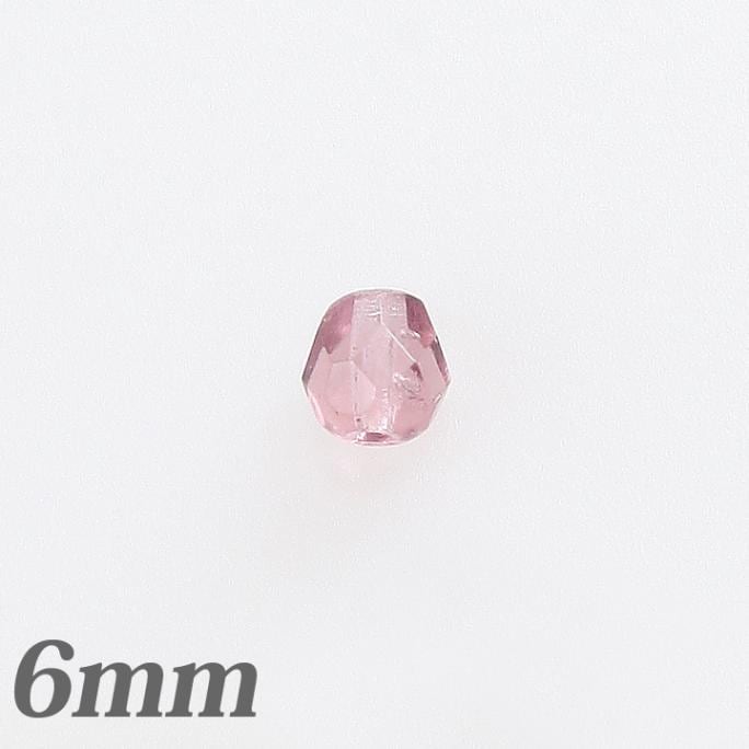 チェコガラスビーズ　ファイヤーポリッシュ6mmライトアメジスト20粒入