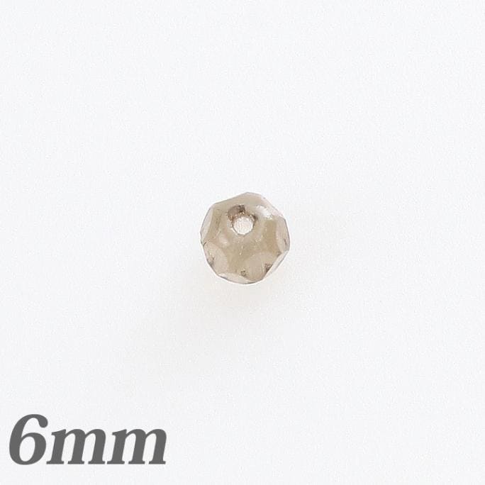 チェコガラスビーズ　ファイヤーポリッシュ6mmブラックダイヤ20粒入