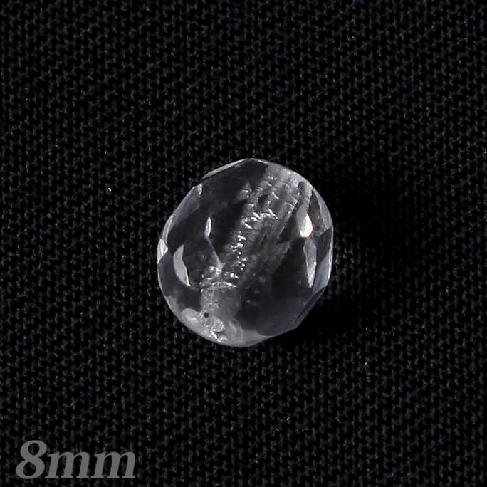 チェコガラスビーズ　ファイヤーポリッシュ8mmクリスタル10粒入