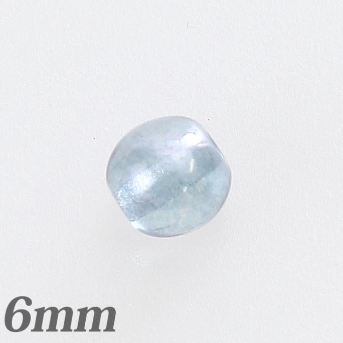 チェコガラスビーズ　ラウンド6mmモンタナラスター