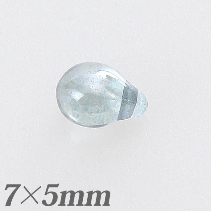 チェコガラスビーズ　ドロップ7×5mmモンタナラスター30個入り