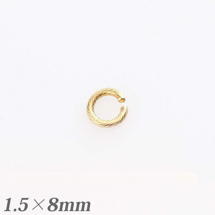 デザイン丸カン1.5×8mm ゴールド 10個入り