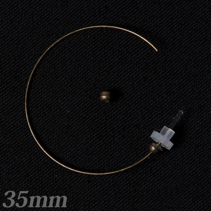 【お買い得品】フープピアス　樹脂35mm　アンティークゴールド
