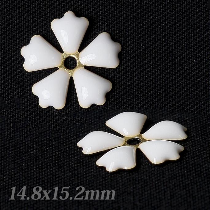 エポフラワー1 　14.8×15.2mm ホワイト4個入り