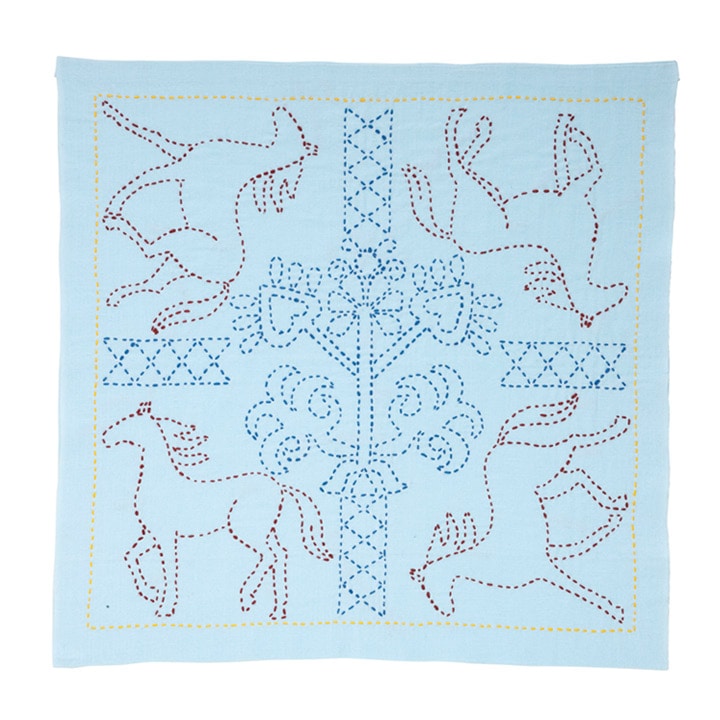 刺し子キット チューリップ 花ふきん SASHIKO WORLD Russia 草原をかける馬