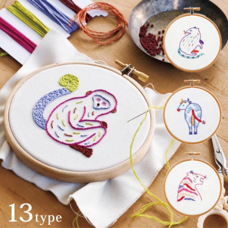 MIYUKI 刺しゅうキット nuie 動物園 描くように、縫う。 