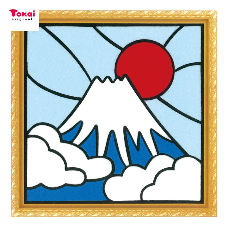 フェルトの貼り絵パズル2　ふじ