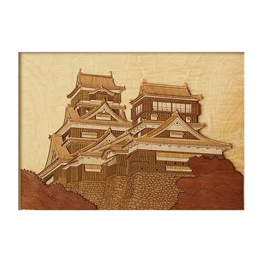 木はり絵手作りキット　「熊本城」　KCH-002