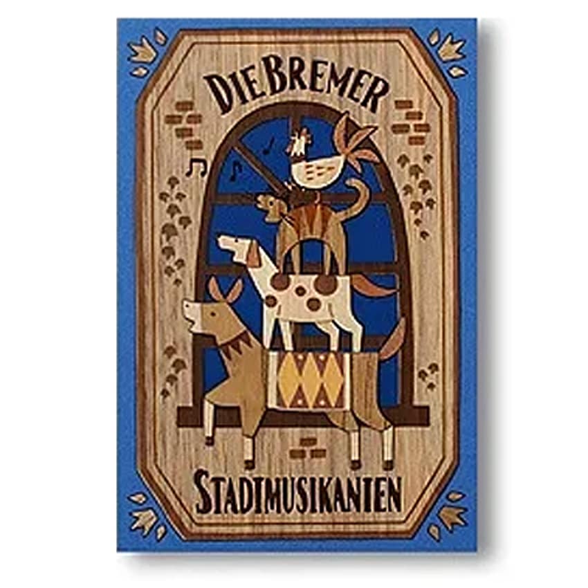 木はり絵手作りキット　「グリム童話/ブレーメンの音楽隊」　KSB-001