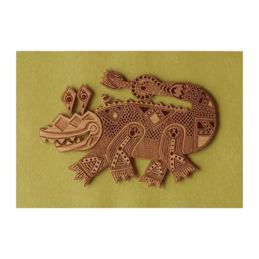 木はり絵手作りキット　「クロコダイル」　KAB-001