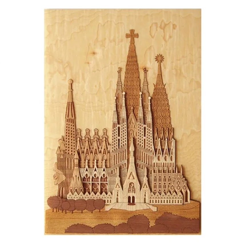 木はり絵手作りキット　「サグラダファミリア」　KHH-001