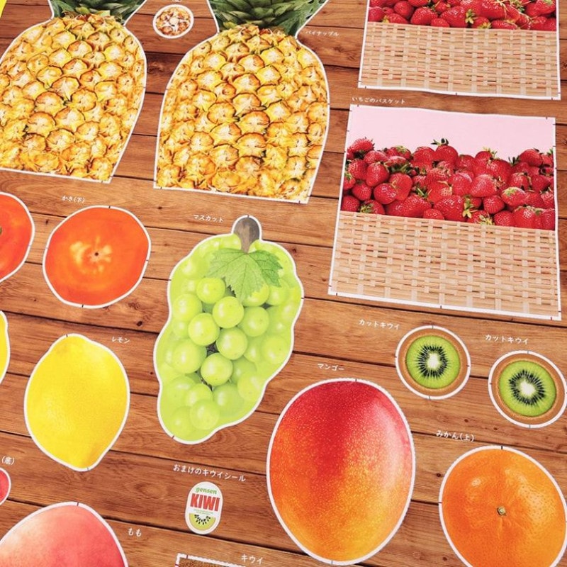 インクジェットパネル 果物屋さん パイナップル 108×95cm カットクロス 