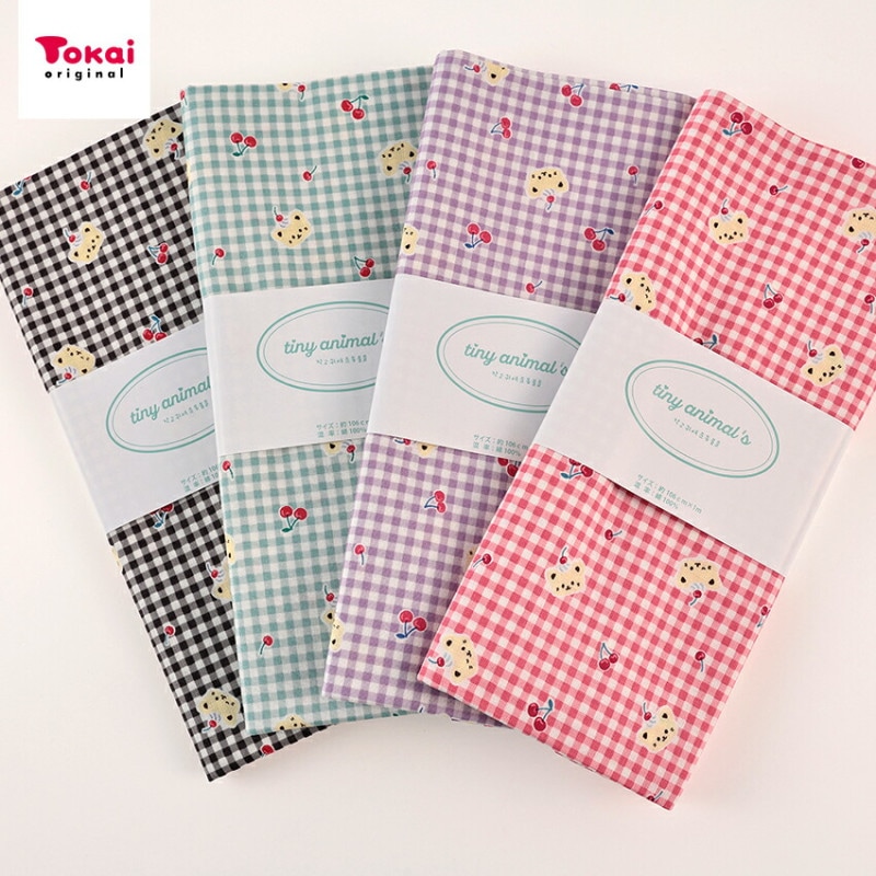 tiny animal's ぷりんにゃらもーど シーチング 1m カットクロス