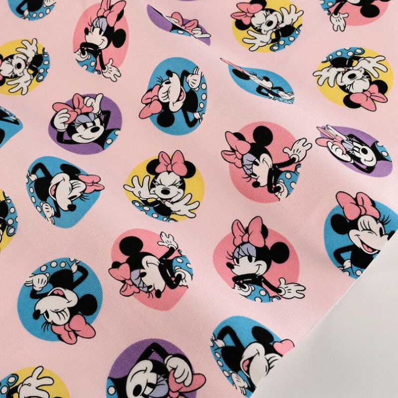 ディズニー ミニーマウス ドット柄 オックス 50cm単位