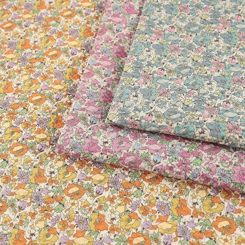 コットンこばやし 小花柄 リップル 50cm単位