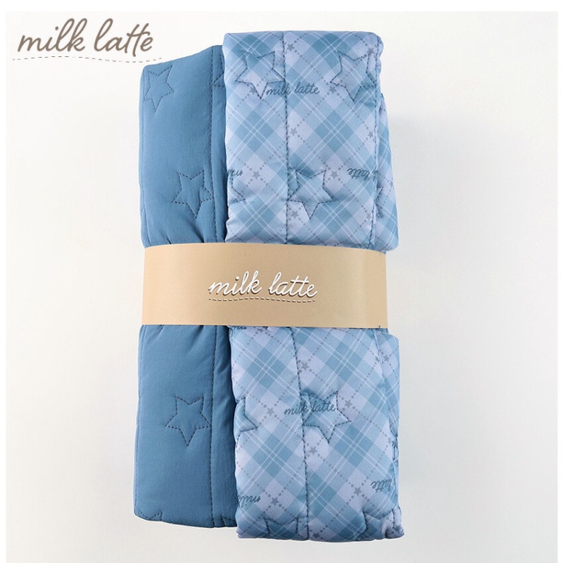 milk latte デザインキルト スターストライプ 50cm カットクロス