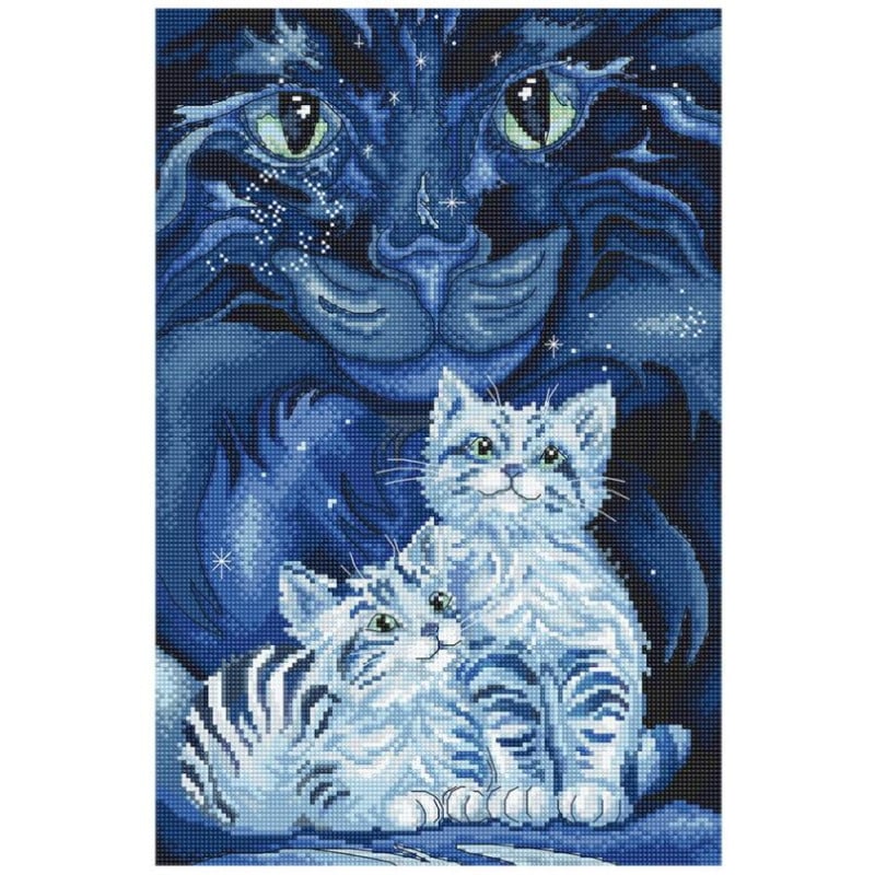 刺繍 LETISTITCH L8064 Wish Upon A Star 星に願いを ／ネコ 猫 ねこ クロスステッチキット 輸入