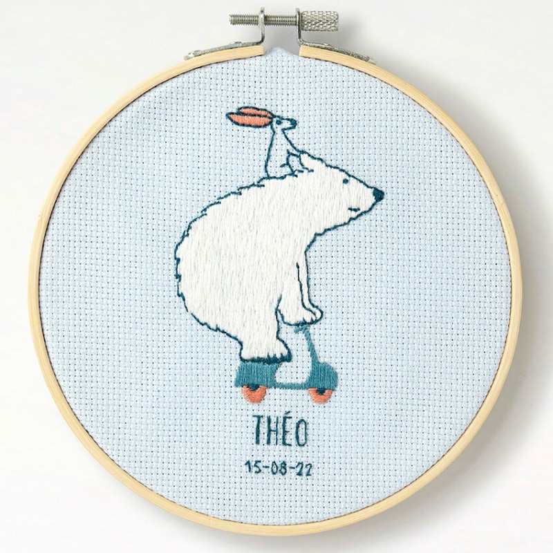 DMC Gift of Stitch TB182 白くまスクーター フリーステッチキット