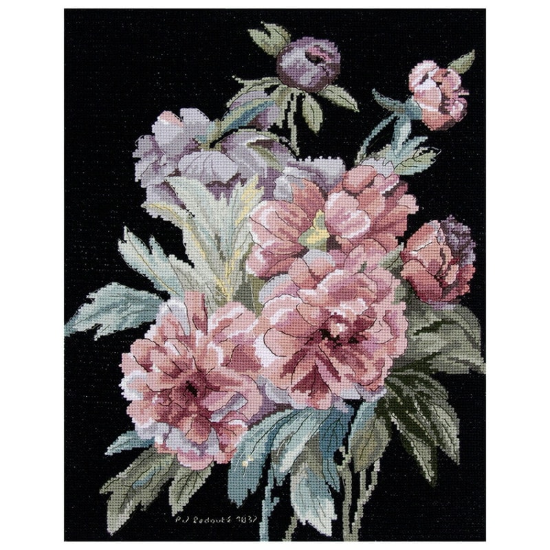 DMC×ルーブル美術館コレクション BK1972/81 ルドゥーテ「牡丹の枝」 クロスステッチキット