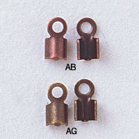 ビーズ 金具 ひも止め 7mm AB･AG