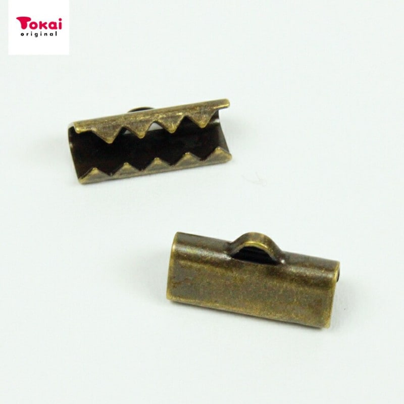 ひも止め金具 12mm アンティークゴールド 2個入り