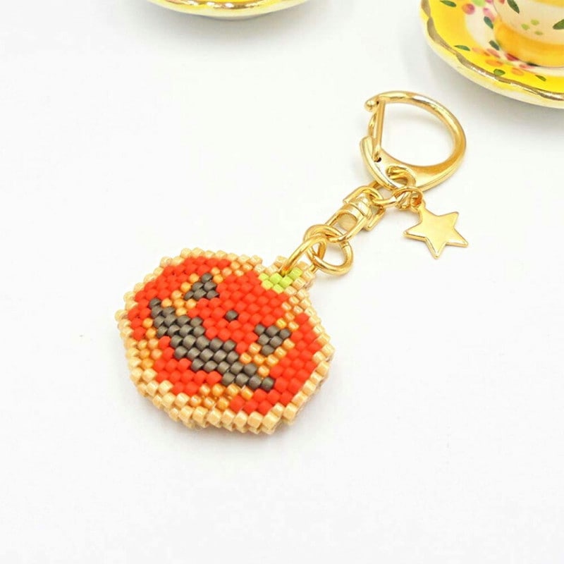 ビーズキット アイシングクッキー風キーホルダー ハロウィン かぼちゃ