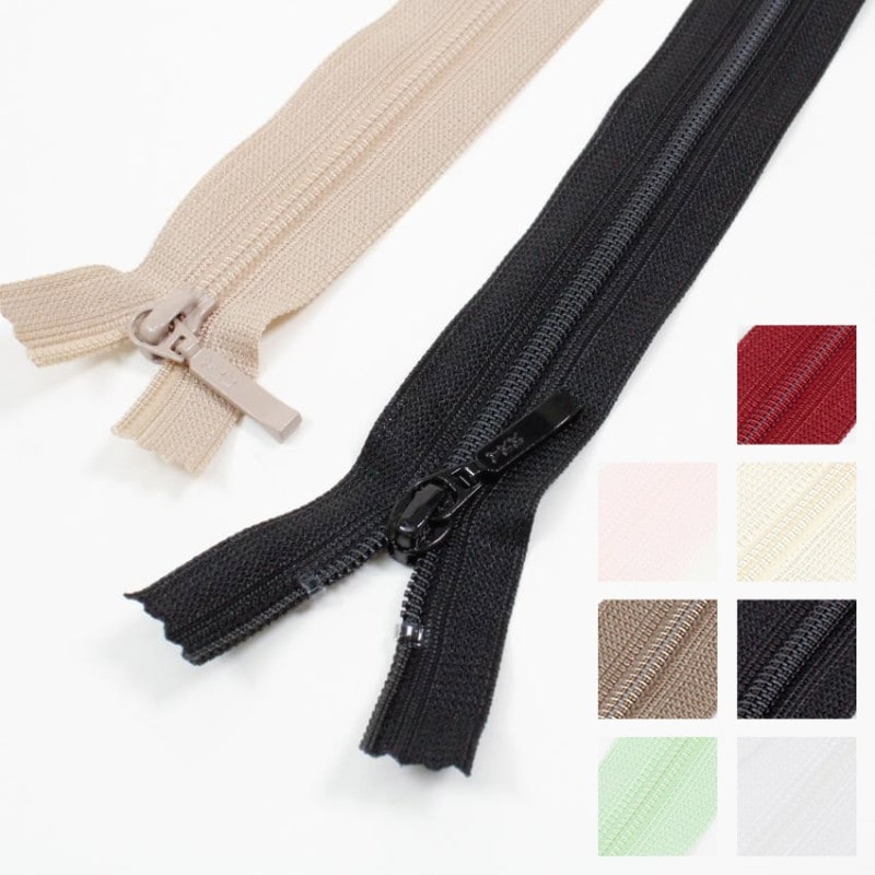 YKKフラットニットファスナー 20cm 25FK-20F 定番カラー
