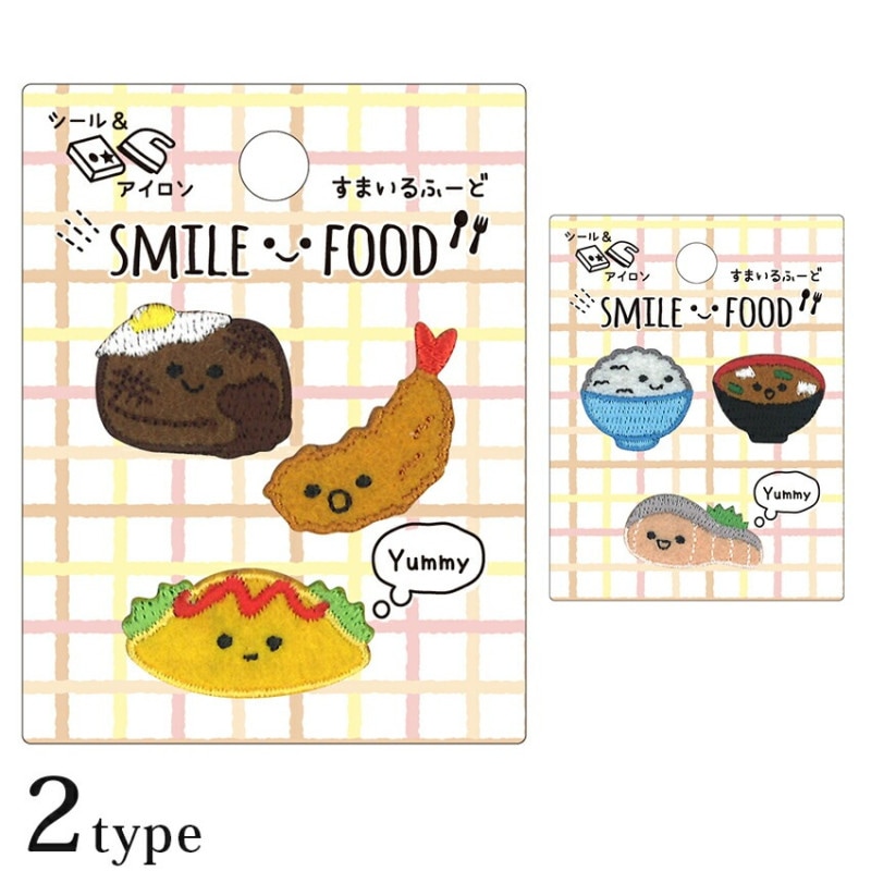 すまいるふーどワッペン 洋食メニュー 和食朝ごはん