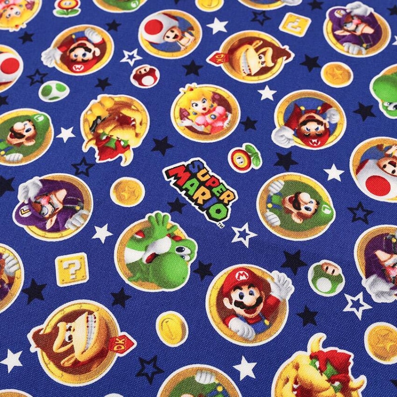 スーパーマリオ コイン柄 オックス 50cm単位