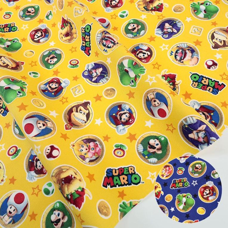 スーパーマリオ コイン柄 オックス 50cm単位