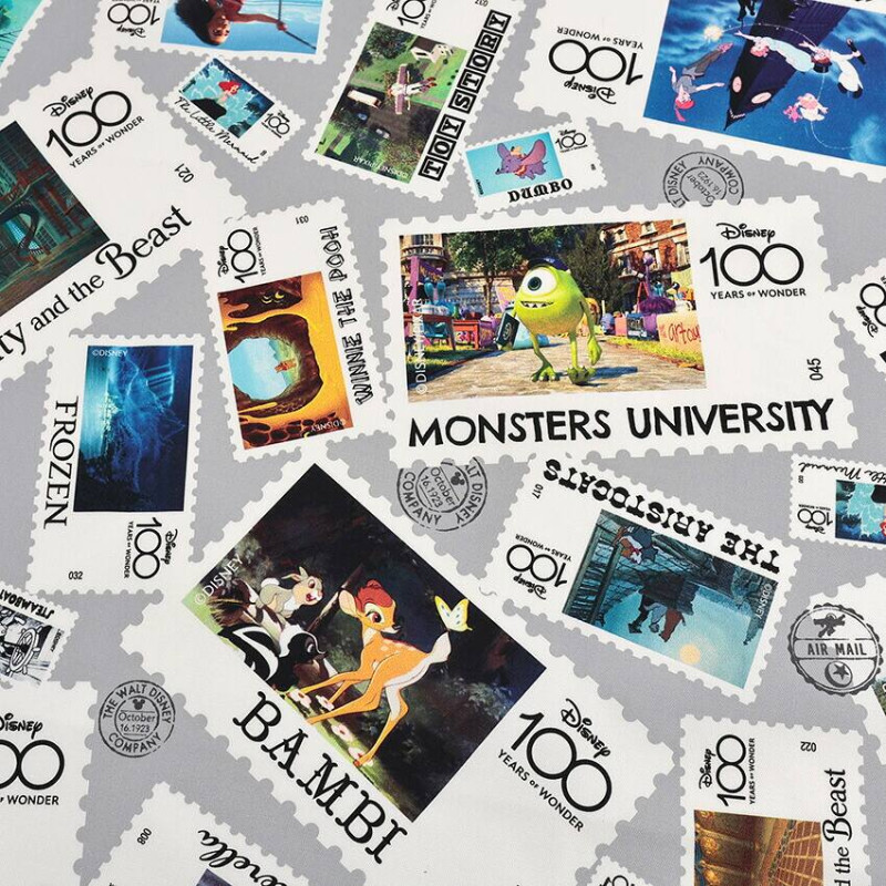 ディズニー 100 切手柄 デジタルプリント オックス 50cm単位