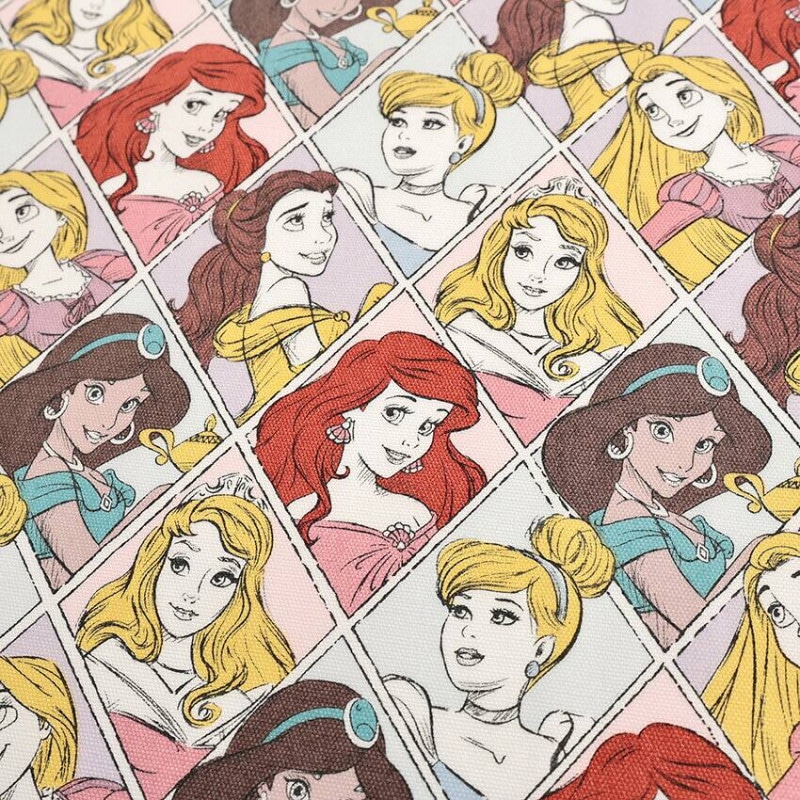 ディズニープリンセス 菱形柄 オックス 50cm単位