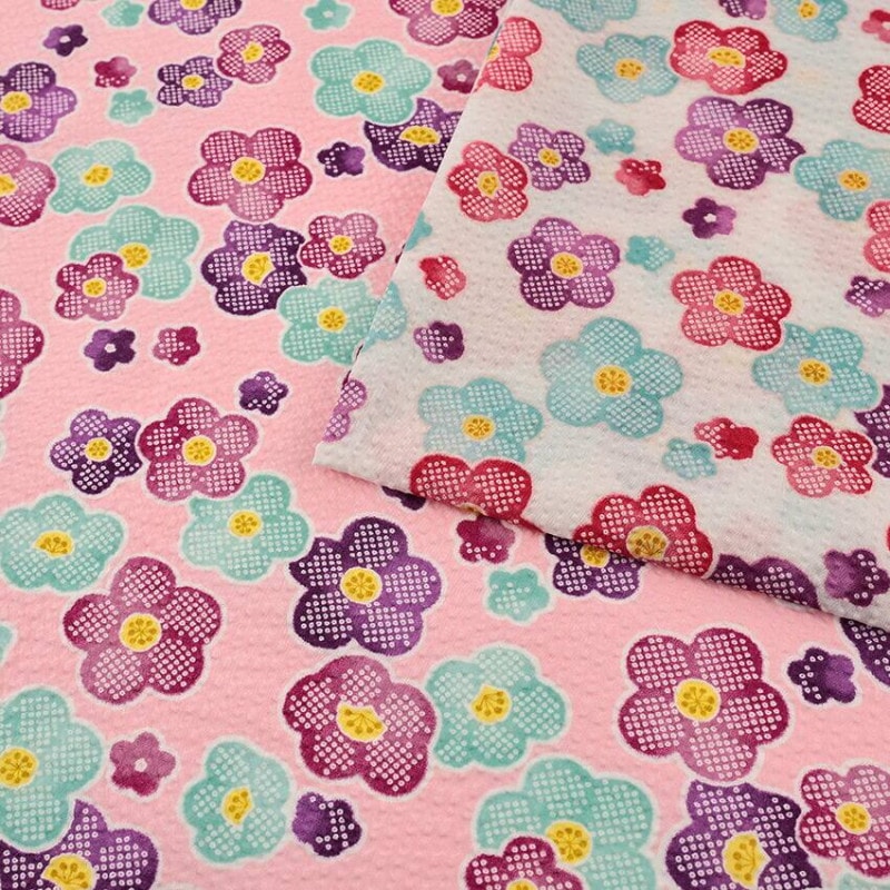 リップルプリント ぼたん花 50cm単位