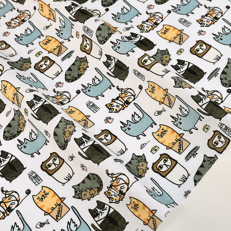 USAコットン SILLY KITTIES 50cm単位