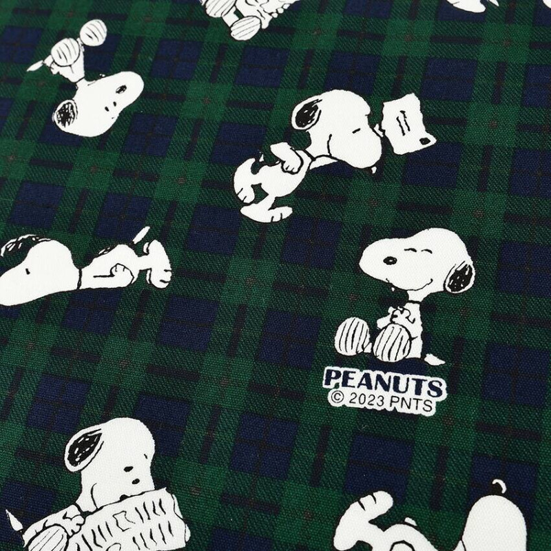 ピーナッツ スヌーピー チェック オックス 50cm単位