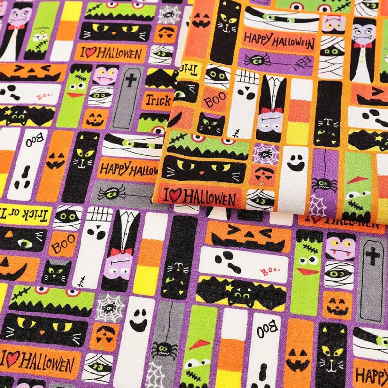 ハロウィンプリント2 お化けたち スケア 50cm単位
