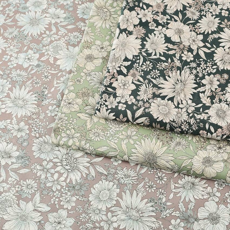 エッチングフラワー2 ツイル 50cm単位