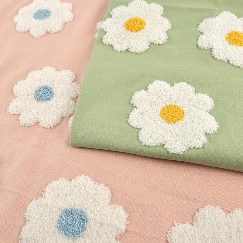 Tufting like 大花柄 タフティング風 凹凸刺繍 50cm単位