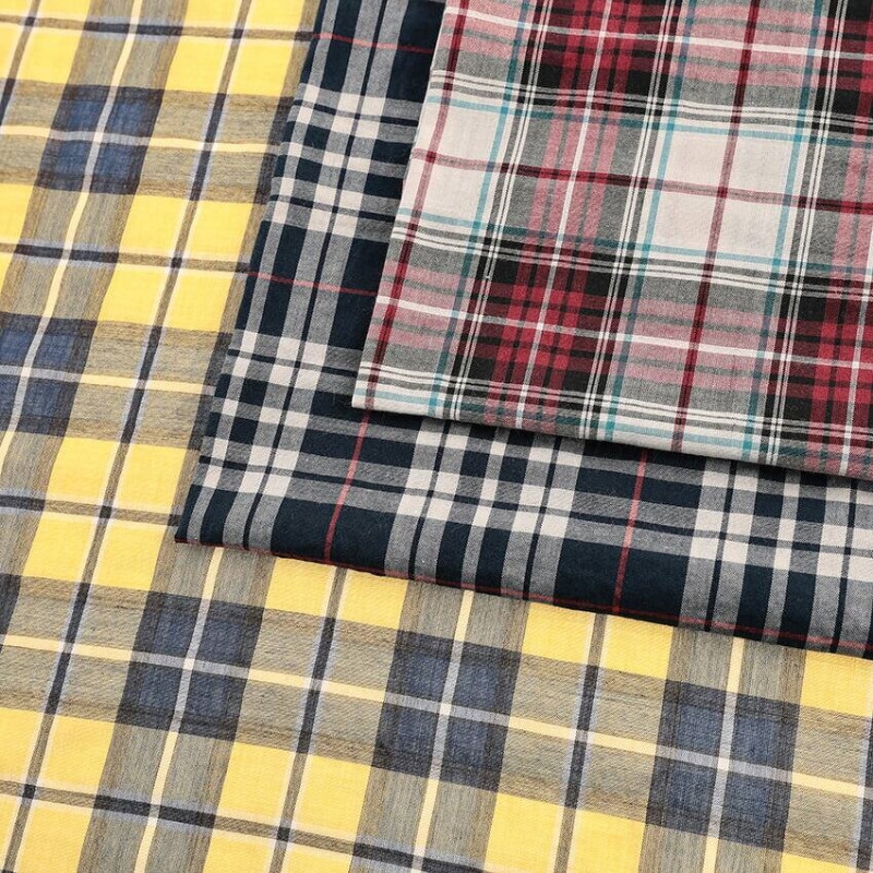 シャーリング 先染めチェック 50cm単位