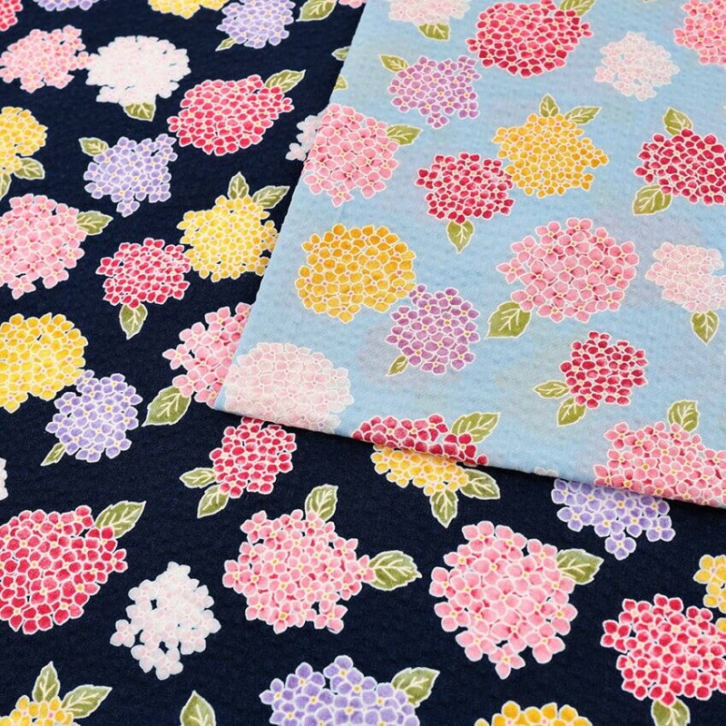 あじさい柄 リップル 50cm単位