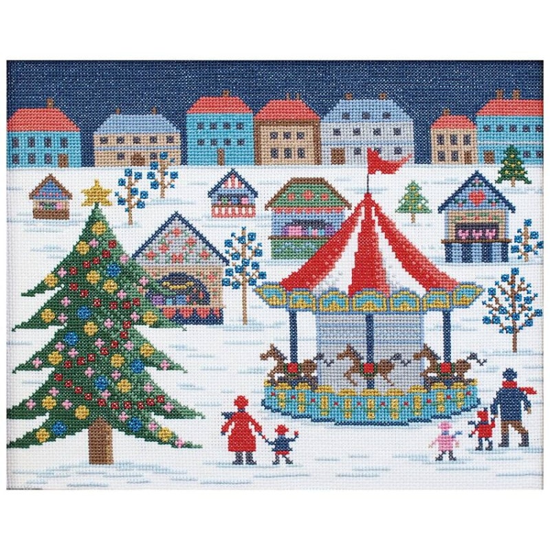 オリムパス クロスステッチキット オノエ･メグミ ヨーロッパの風景 四季を巡る旅 7579 ドイツの楽しいクリスマスマーケット